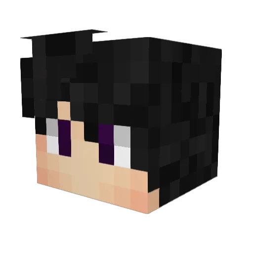 R00t3r Minecraft avatar head, 3D render