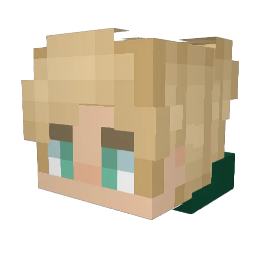 R00tB33rMan Minecraft avatar head, 3D render