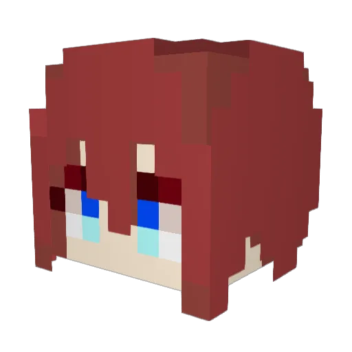 R0B1N315 Minecraft avatar head, 3D render
