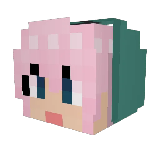R0B3 Minecraft avatar head, 3D render
