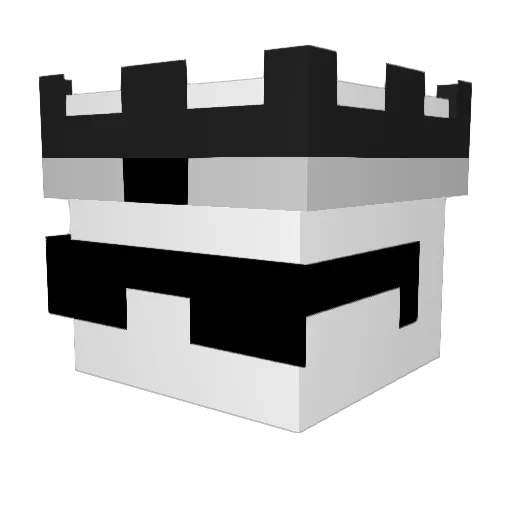 R0CE Minecraft avatar head, 3D render