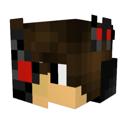 R0CKE7 Minecraft avatar head, 3D render