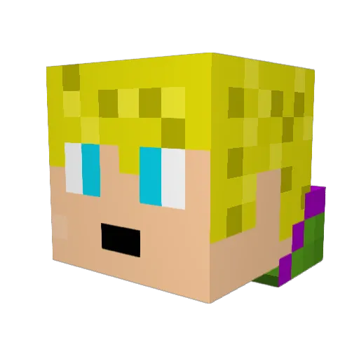 R0CKEY15 Minecraft avatar head, 3D render