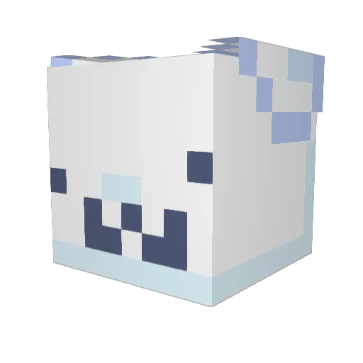 R0F1I Minecraft avatar head, 3D render