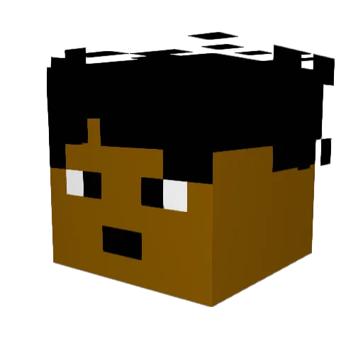 R0IVAX Minecraft avatar head, 3D render