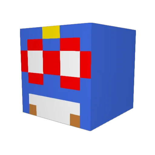 R0La_ Minecraft avatar head, 3D render