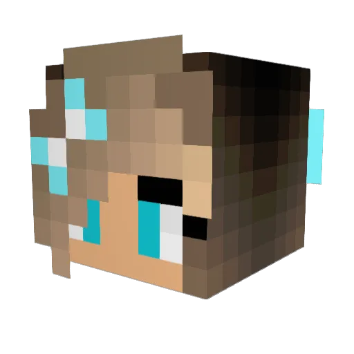 R0NR0N Minecraft avatar head, 3D render