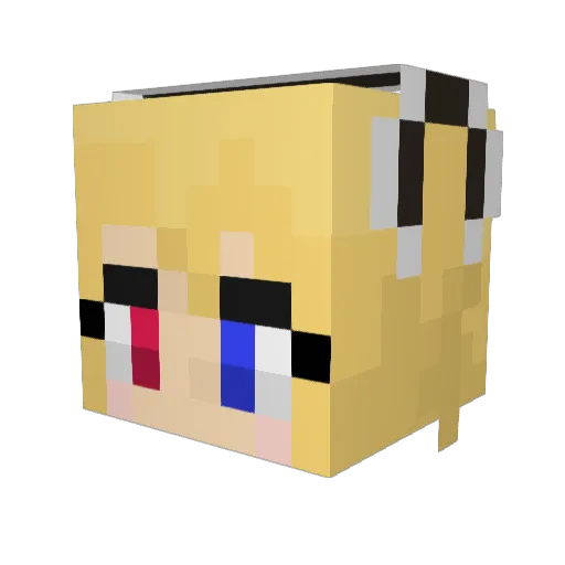 R0Nron Minecraft avatar head, 3D render