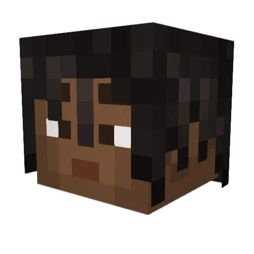 R0SEG0LD Minecraft avatar head, 3D render