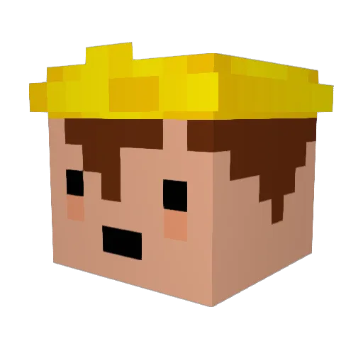 R0TAN Minecraft avatar head, 3D render