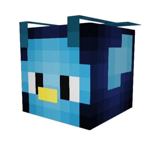 R0UDY Minecraft avatar head, 3D render
