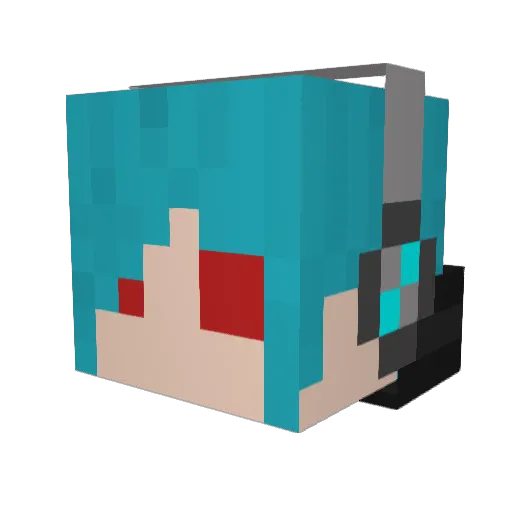 R0XYF0X Minecraft avatar head, 3D render