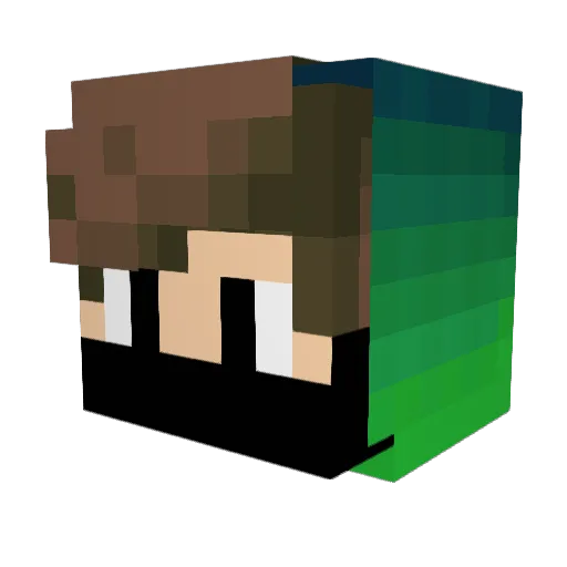 R0YeV Minecraft avatar head, 3D render