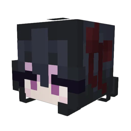 R0ZI7A Minecraft avatar head, 3D render