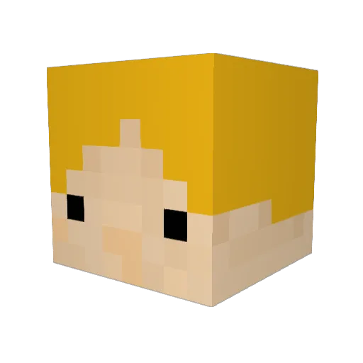 R0_PR Minecraft avatar head, 3D render