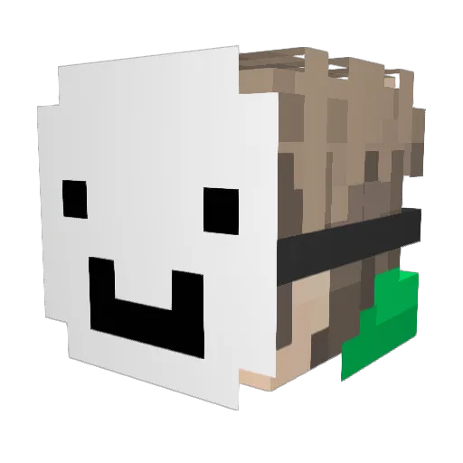 R0b0gold Minecraft avatar head, 3D render