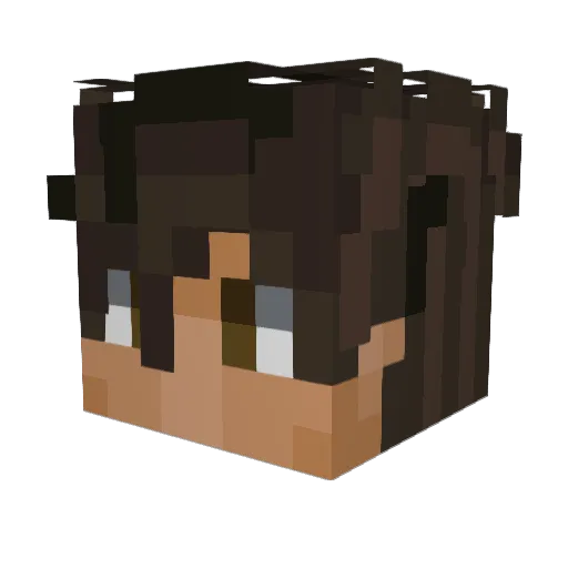 R0b_02 Minecraft avatar head, 3D render