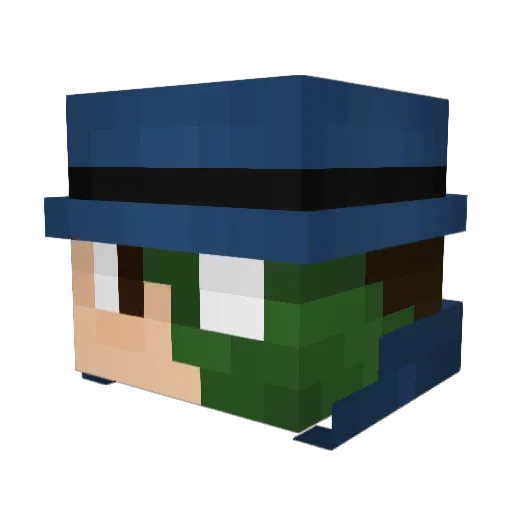 R0bercik Minecraft avatar head, 3D render
