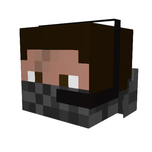 R0bert02 Minecraft avatar head, 3D render