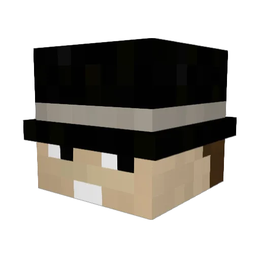R0berto Minecraft avatar head, 3D render