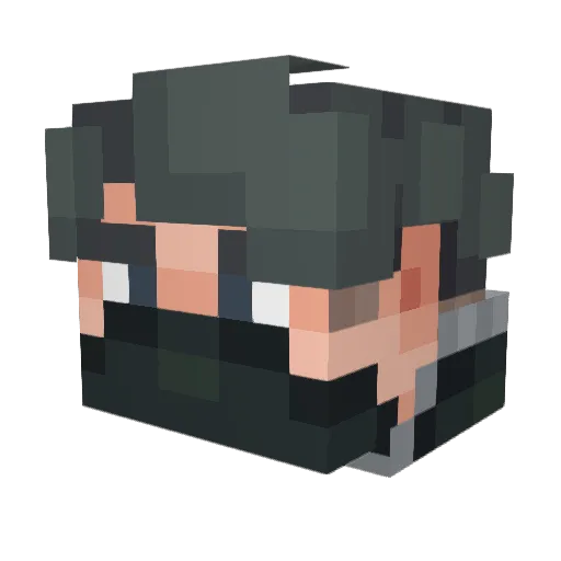 R0bertt0 Minecraft avatar head, 3D render