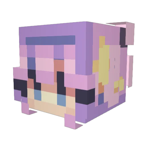 R0ckychan Minecraft avatar head, 3D render