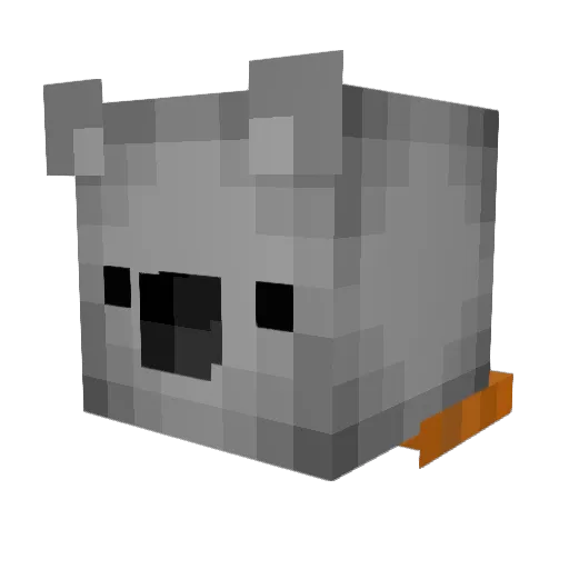 R0kushi Minecraft avatar head, 3D render