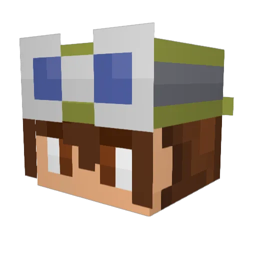 R0m_G Minecraft avatar head, 3D render