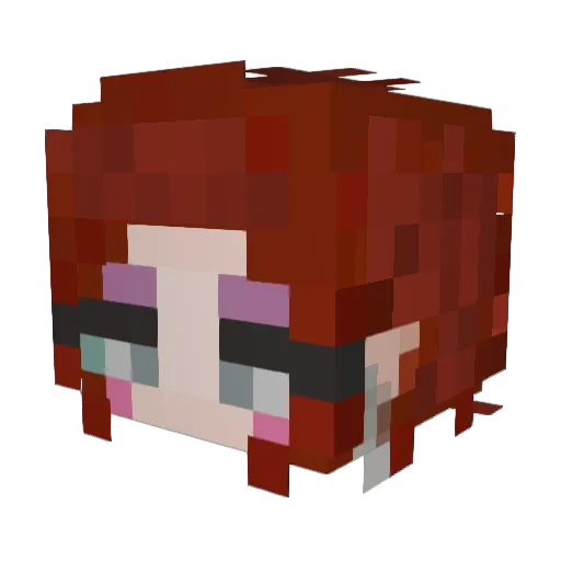 R0si3P0si3 Minecraft avatar head, 3D render