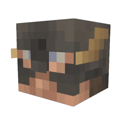 R0wan9 Minecraft avatar head, 3D render