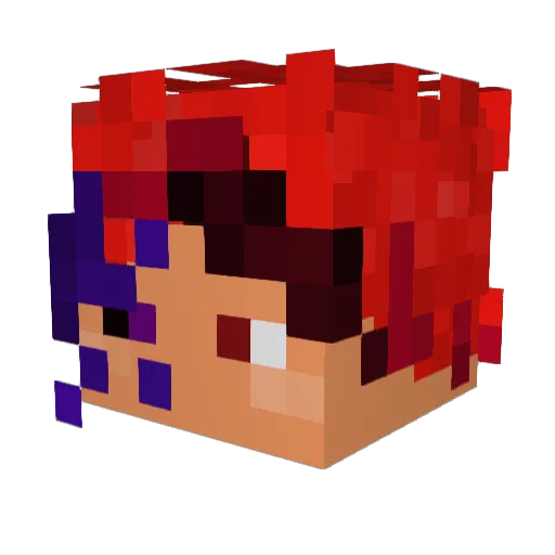 R1026 Minecraft avatar head, 3D render