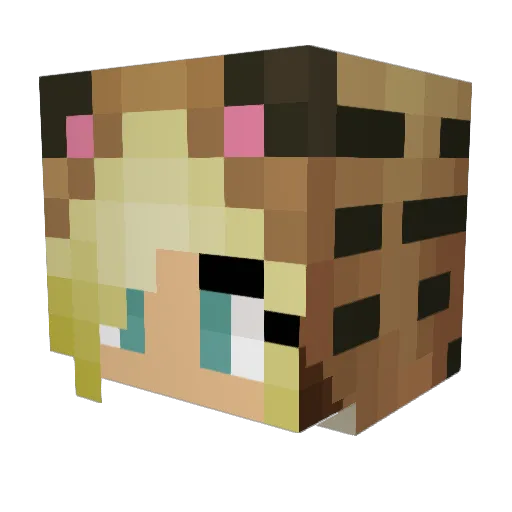 R126XD Minecraft avatar head, 3D render