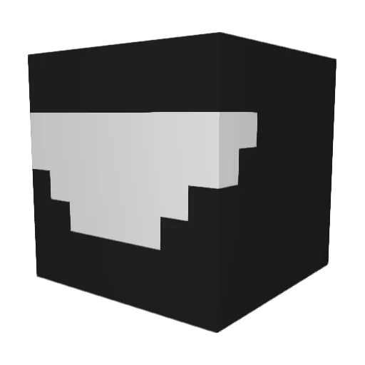 R12gtl Minecraft avatar head, 3D render