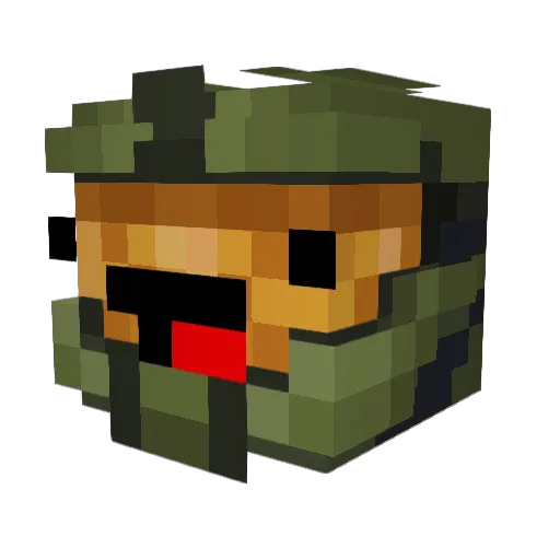R1CK5050 Minecraft avatar head, 3D render