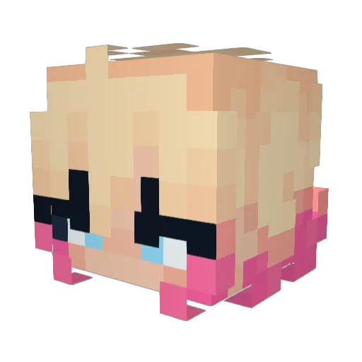 R1T0_RITO Minecraft avatar head, 3D render
