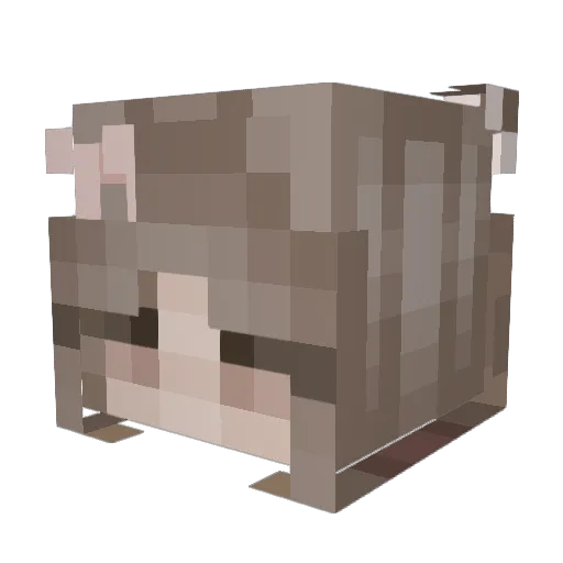 R1V0RY_TTV Minecraft avatar head, 3D render