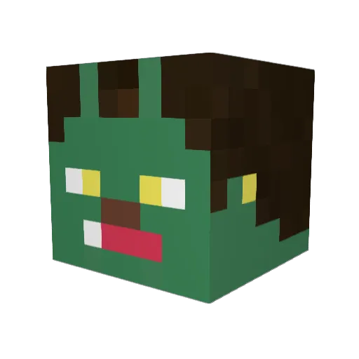 R1V3RW1ND Minecraft avatar head, 3D render