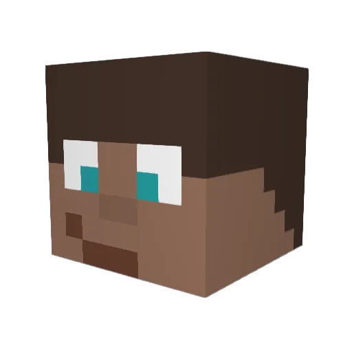 R1ZzOo Minecraft avatar head, 3D render