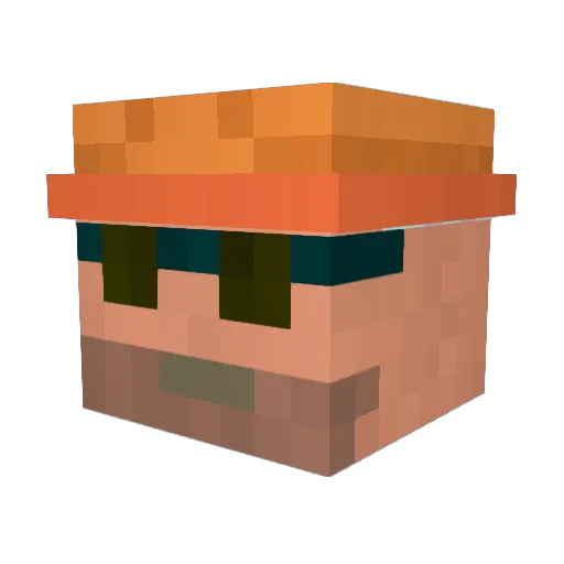 R1cooo Minecraft avatar head, 3D render