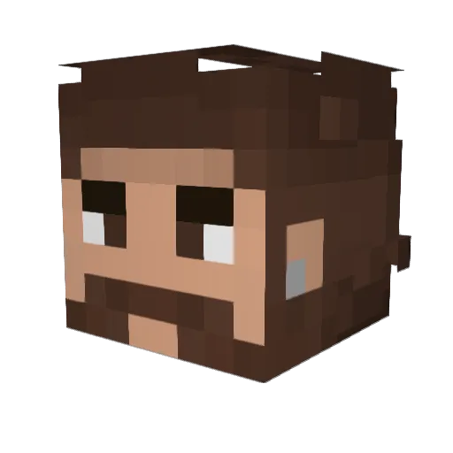 R1dC0yer Minecraft avatar head, 3D render