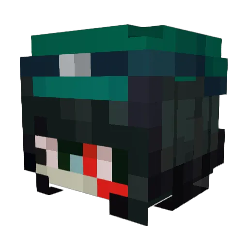 R1feHD Minecraft avatar head, 3D render