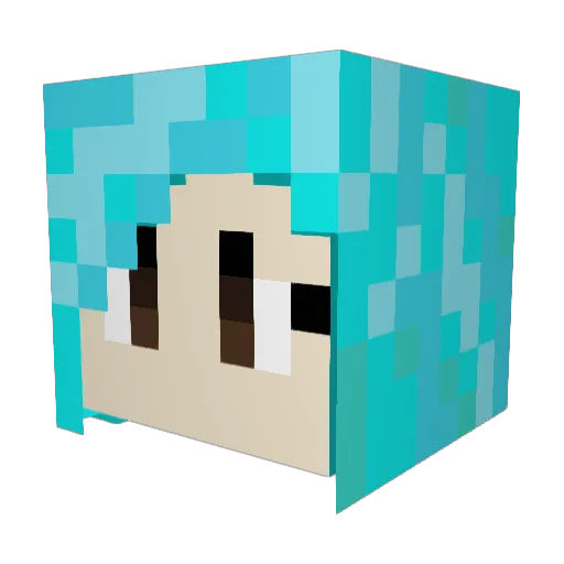 R1krik Minecraft avatar head, 3D render