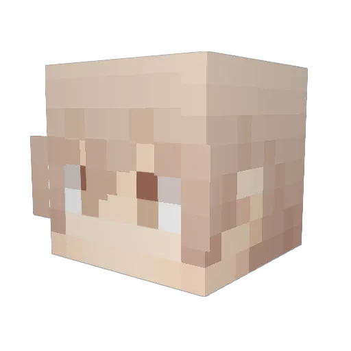 R1nnz Minecraft avatar head, 3D render
