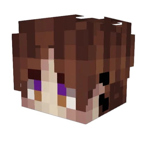 R1ntarou Minecraft avatar head, 3D render