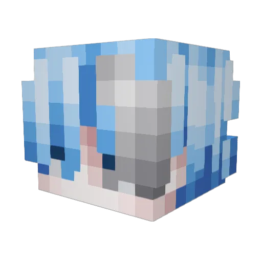 R1nzyy Minecraft avatar head, 3D render