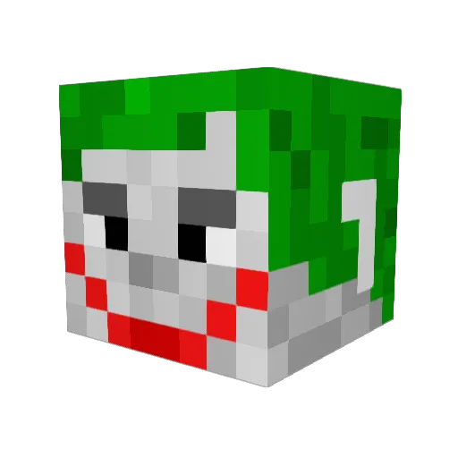 R1s7 Minecraft avatar head, 3D render