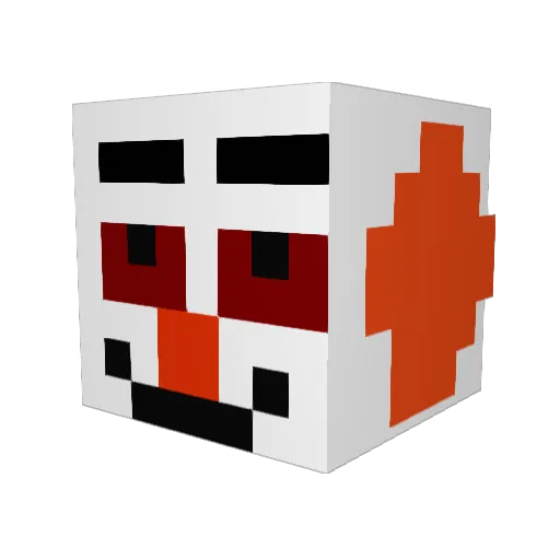 R1shed Minecraft avatar head, 3D render