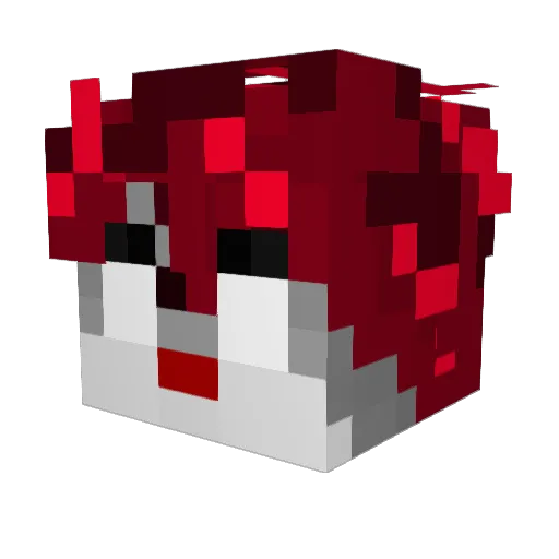 R1skyMC_ Minecraft avatar head, 3D render