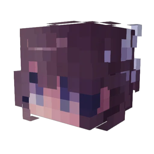 R1uji Minecraft avatar head, 3D render