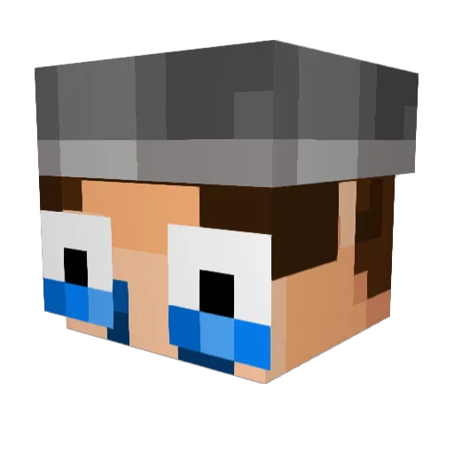 R24J Minecraft avatar head, 3D render